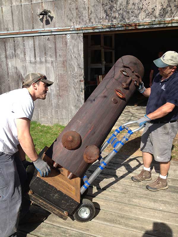 Moving a sculpture